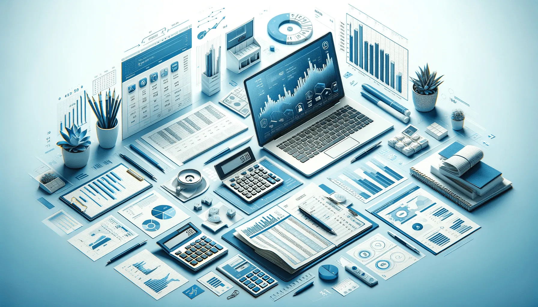 An accountant calculating depreciation schedules for business equipment and vehicles