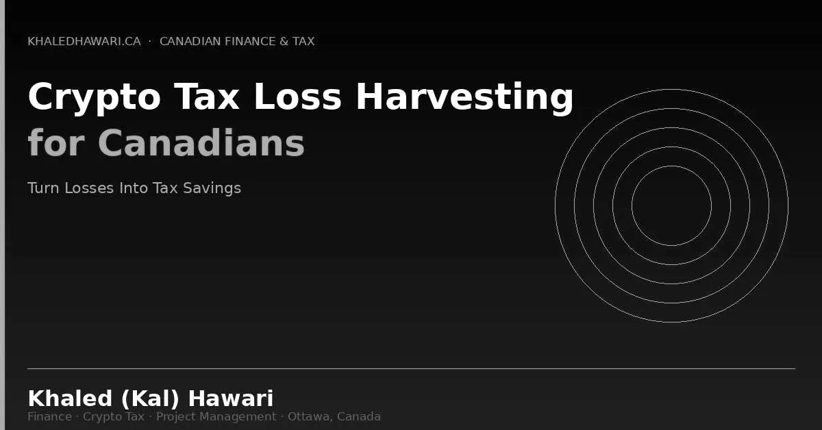 A Canadian investor reviewing realised and unrealised crypto positions before a year-end tax loss harvesting decision