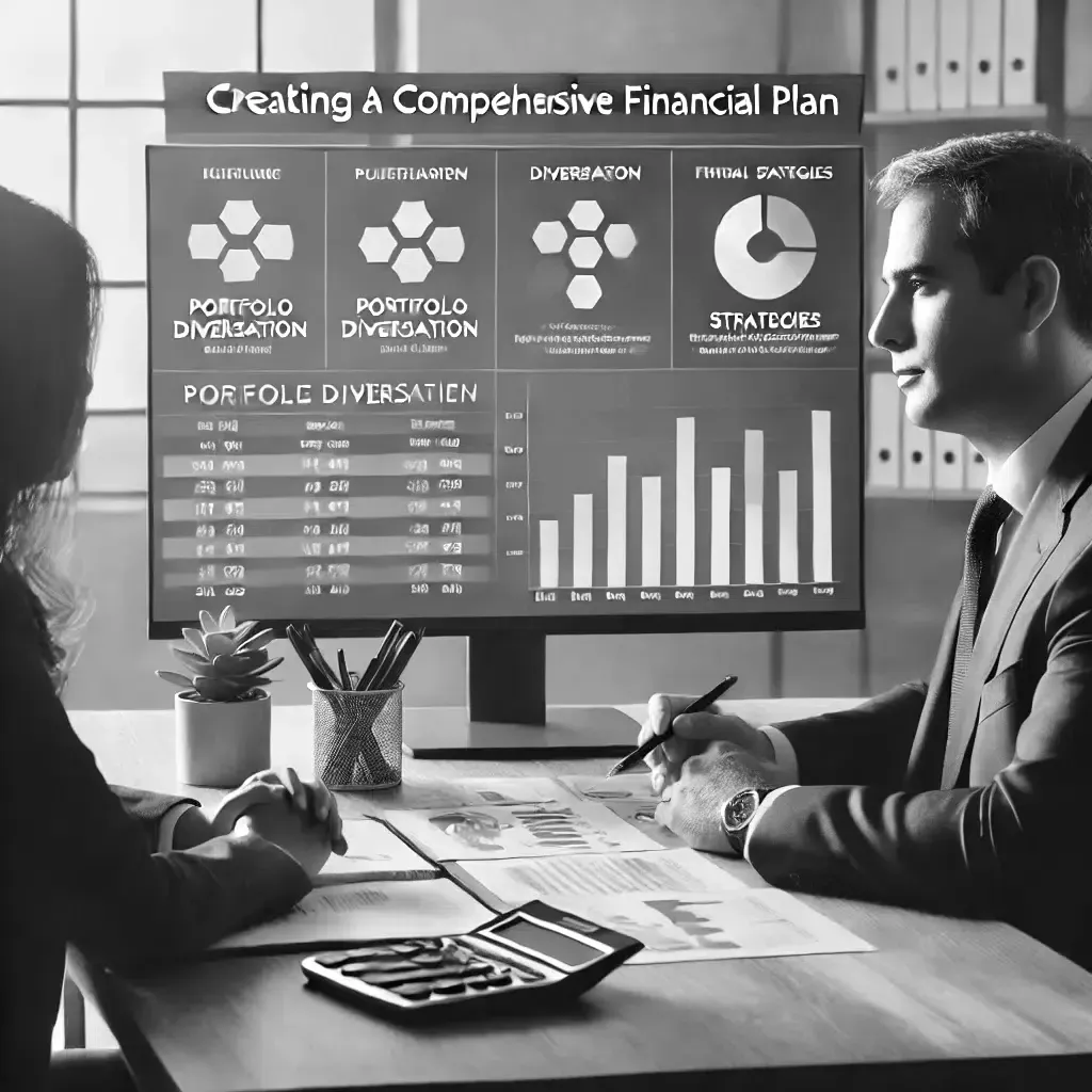An Ottawa business owner reviewing a financial risk register with an advisor