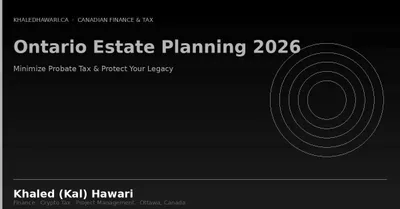 A dark title card reading 'Ontario Estate Planning 2026: Minimize Probate Tax & Protect Your Legacy'