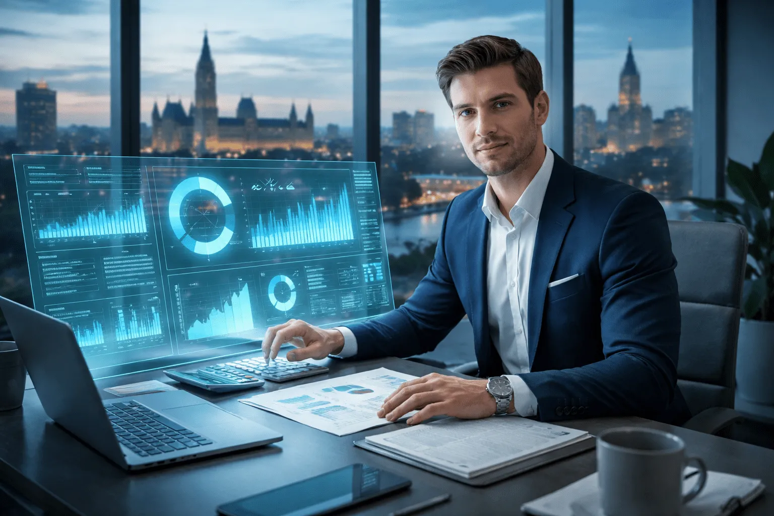 A licensed professional reviewing incorporation documents with an accountant in Ottawa