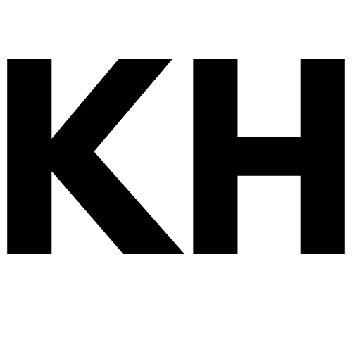 Website logo displaying the letters "KH" for the name Khaled (Kal) Hawari