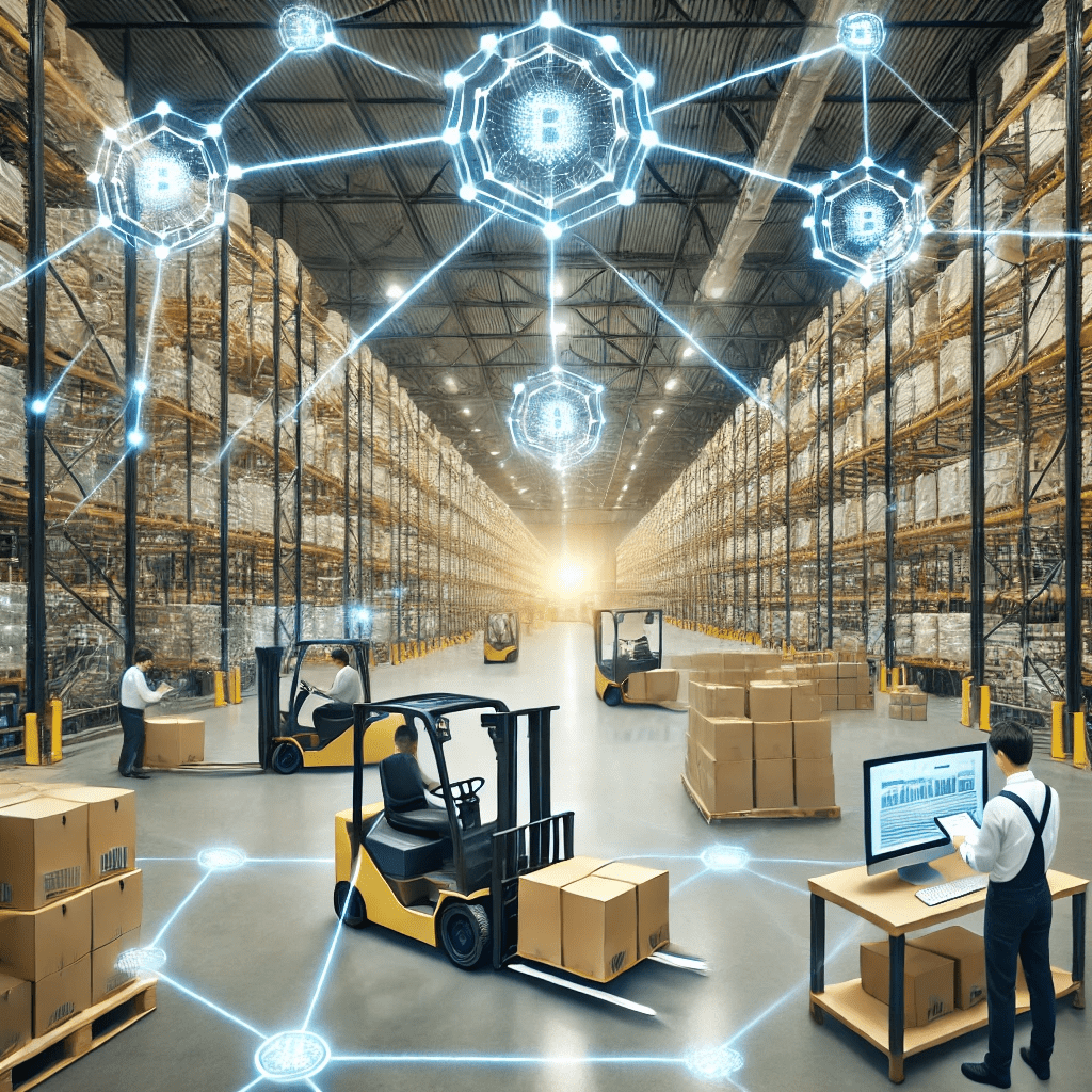 A close-up of a financial analyst in a modern office in Ottawa, working on blockchain technology.